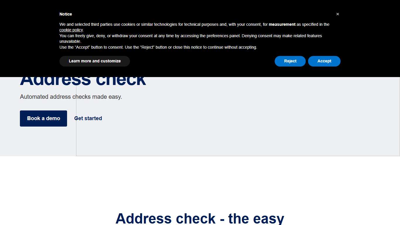 Address checks - Veremark