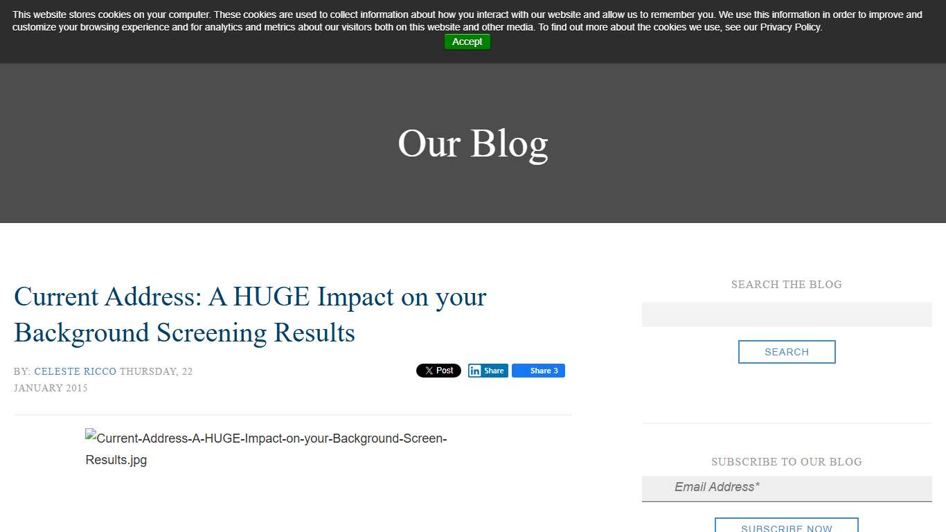 Current Address: A HUGE Impact on your Background Screening Results