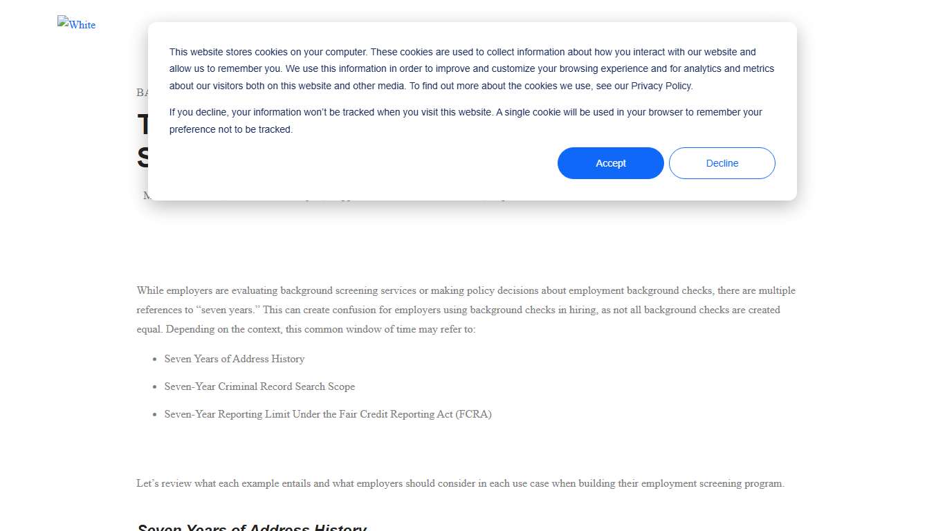 The Significance of Seven Years in Background Screening - Cisive Blog